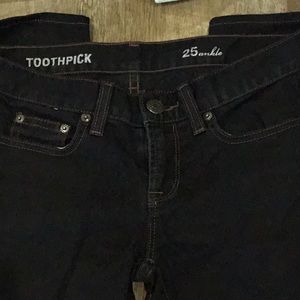 Black with brown thread